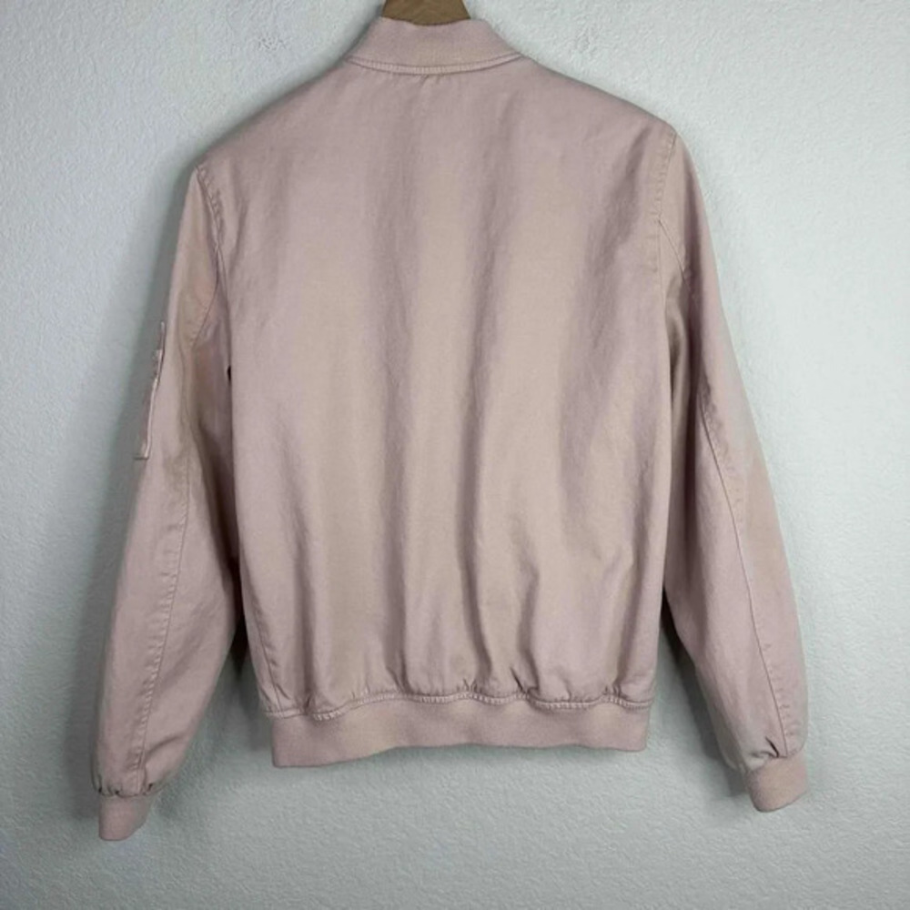 ASOS Jacket Women’s XS Pink Oversized Zip Pockets Y2K Everyday Retro Bomber - Picture 2 of 9